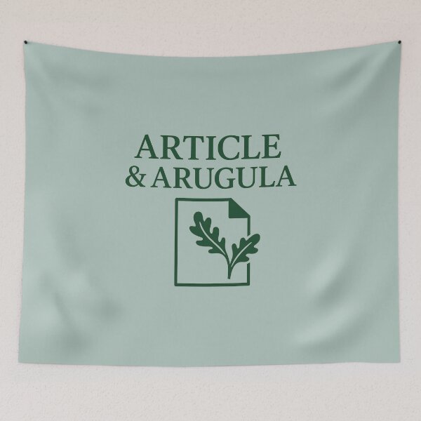 Item preview, Article & Arugula – Legal Food Pun Design designed and sold by Bratak.