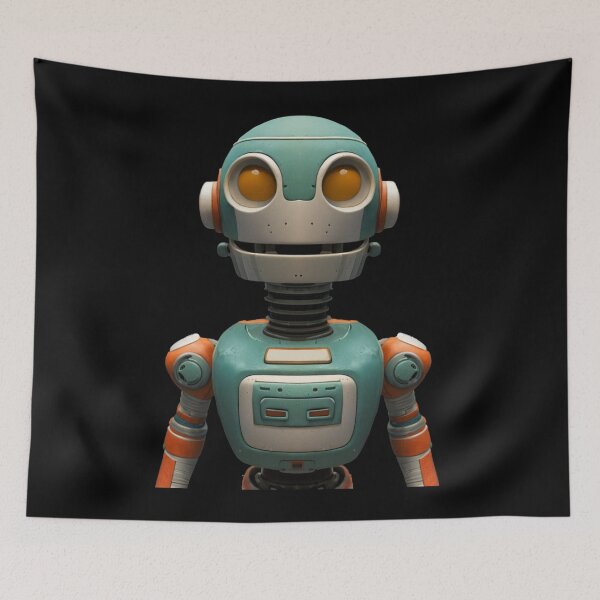 Item preview, Funny Robot Cartoon Sci-Fi designed and sold by Static-Fractal.