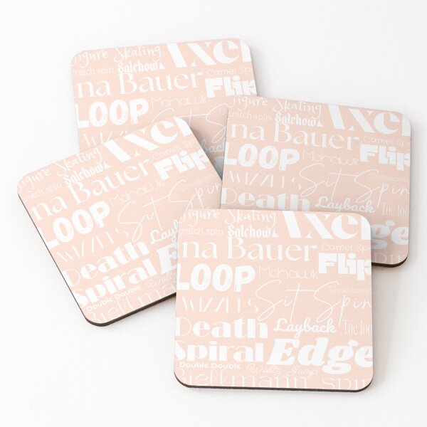 Item preview, Figure Skating Words- Subway Style Print- Peach designed and sold by Purposely Designed.