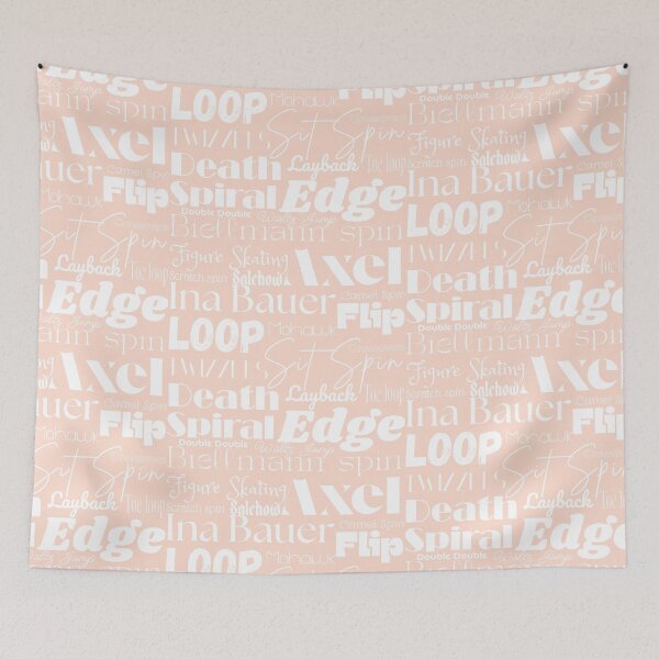 Item preview, Figure Skating Words- Subway Style Print- Peach designed and sold by PD-Skating.