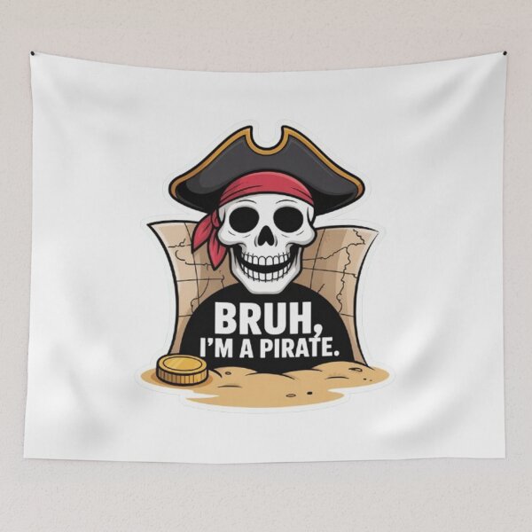 Item preview, Bruh I'm a Pirate Skull Costume Halloween designed and sold by BHMARTS.