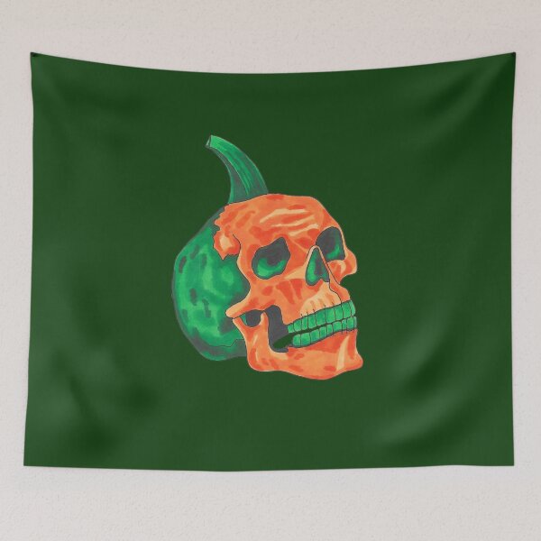 Item preview, Halloween Pumpkin Colored Skull designed and sold by BHG Art & Designs.