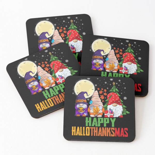 Item preview, Happy Hallothanksmas Funny Halloween Thanksgiving Christmas designed and sold by BASKF.
