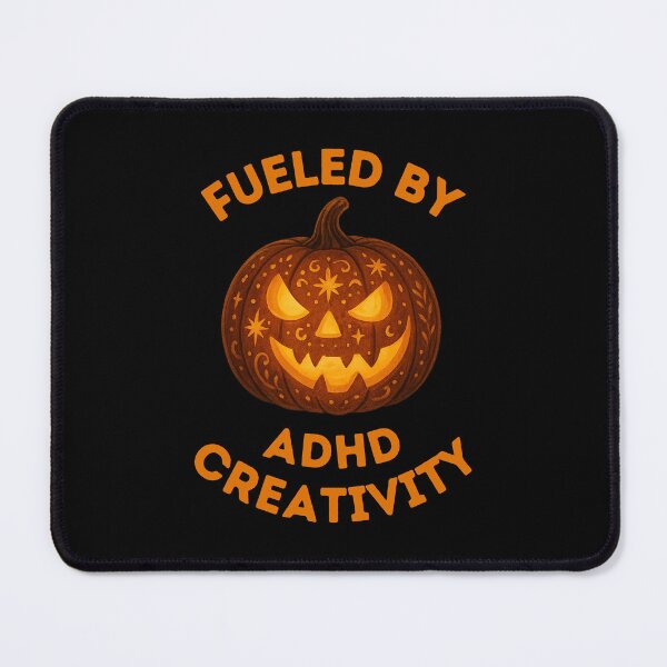 Item preview, Fueled by ADHD Creativity – Artistic Halloween Pumpkin Design designed and sold by Meandmyshop.