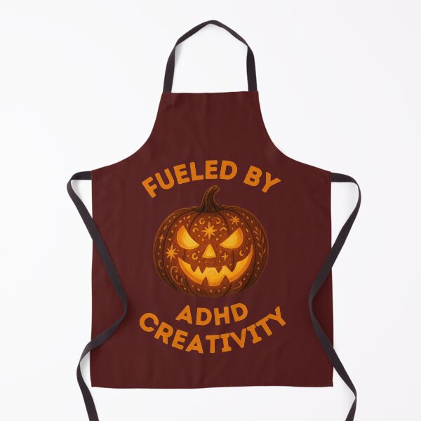 Item preview, Fueled by ADHD Creativity – Artistic Halloween Pumpkin Design designed and sold by Meandmyshop.