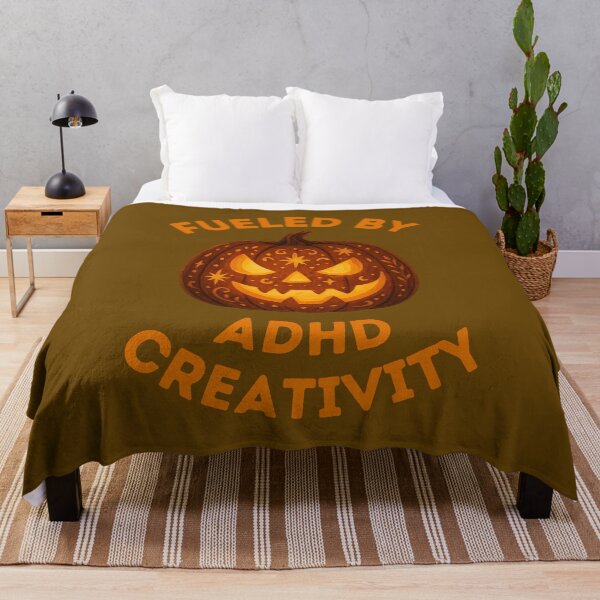 Item preview, Fueled by ADHD Creativity – Artistic Halloween Pumpkin Design designed and sold by Meandmyshop.