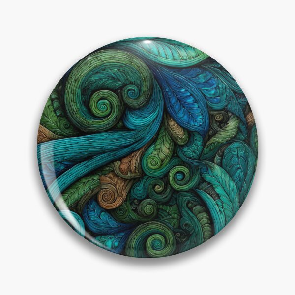 Item preview, New Zealand Māori Paua Pattern Koru Design 486 designed and sold by GrinGalore.