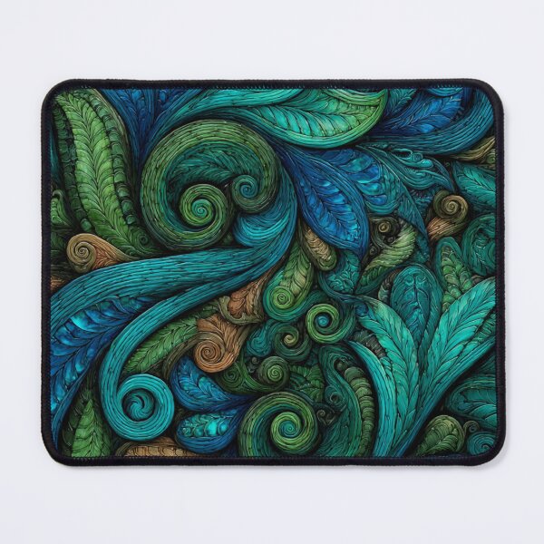 Item preview, New Zealand Māori Paua Pattern Koru Design 486 designed and sold by GrinGalore.