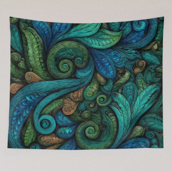 Item preview, New Zealand Māori Paua Pattern Koru Design 486 designed and sold by GrinGalore.
