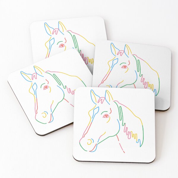 Item preview, Rainbow Horse Outline with Heart  designed and sold by BlesstB.