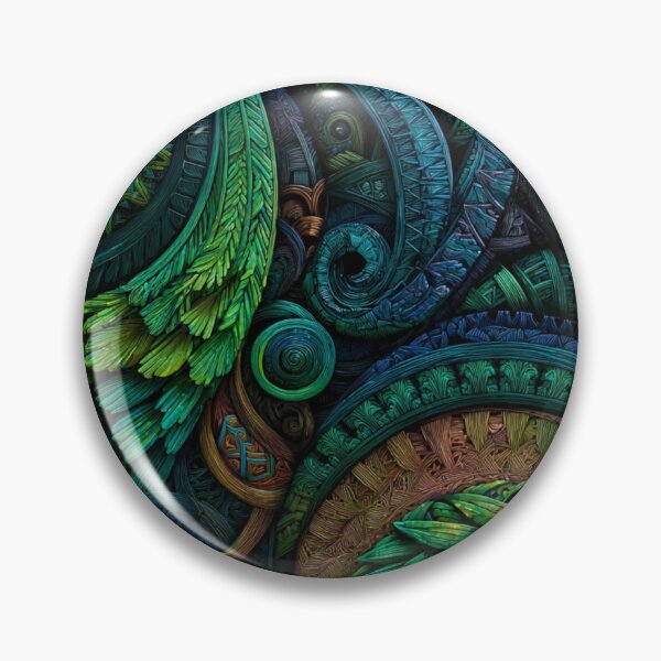 Item preview, New Zealand Māori Paua Pattern Koru Design 487 designed and sold by GrinGalore.