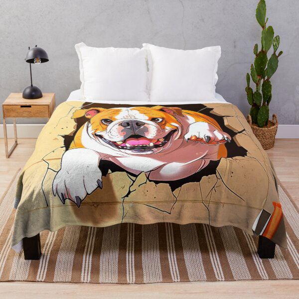 Item preview, Cartoon Bulldog Bursts Through Wall. designed and sold by Alexzonartshop.