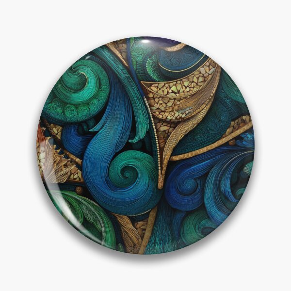 Item preview, New Zealand Māori Paua Pattern Koru Design 488 designed and sold by GrinGalore.