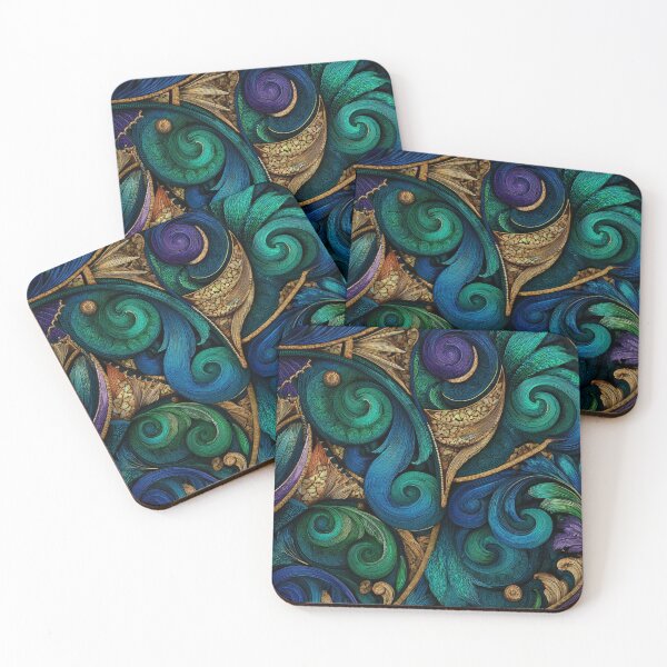 Item preview, New Zealand Māori Paua Pattern Koru Design 488 designed and sold by GrinGalore.