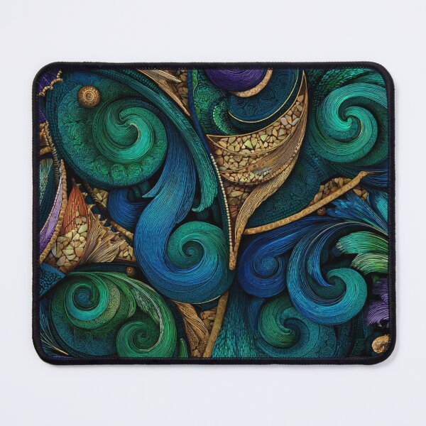 Item preview, New Zealand Māori Paua Pattern Koru Design 488 designed and sold by GrinGalore.