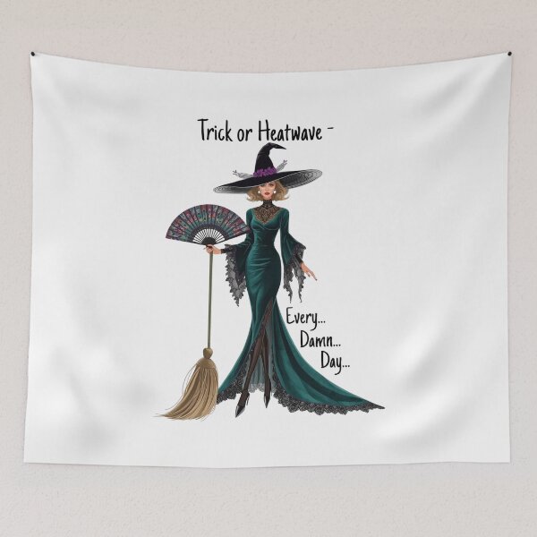 Item preview, Trick or Heatwave – Funny Witch Halloween Menopause WDNC Design designed and sold by jelonkaa.