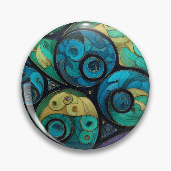 Item preview, New Zealand Māori Paua Pattern Koru Design 489 designed and sold by GrinGalore.