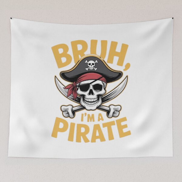 Item preview, Bruh I'm a Pirate Skull Costume Halloween designed and sold by BHMARTS.