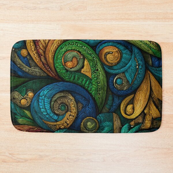 Item preview, New Zealand Māori Paua Pattern Koru Design 490 designed and sold by GrinGalore.