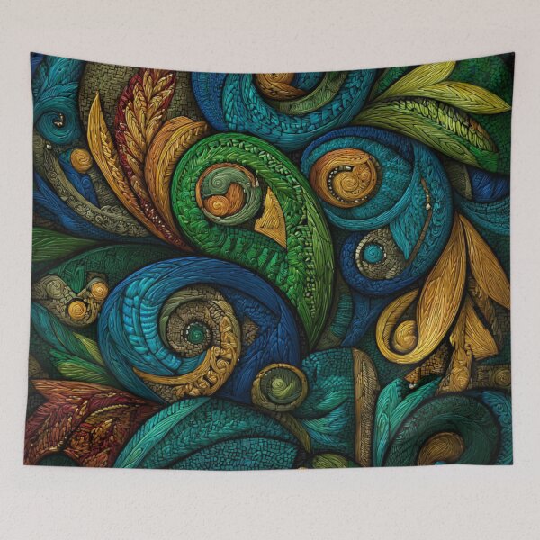 Item preview, New Zealand Māori Paua Pattern Koru Design 490 designed and sold by GrinGalore.