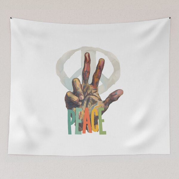 Item preview, Peace Hand Sign – Colorful Art with Peace Symbol designed and sold by DesignArtist.ia.