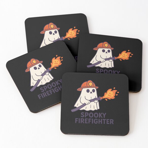 Item preview, Spooky Firefighter Halloween Ghost Costume – Cute Fireman Design for Kids designed and sold by EuropeanPrints.