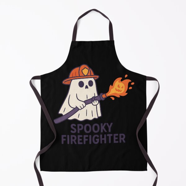 Item preview, Spooky Firefighter Halloween Ghost Costume – Cute Fireman Design for Kids designed and sold by EuropeanPrints.