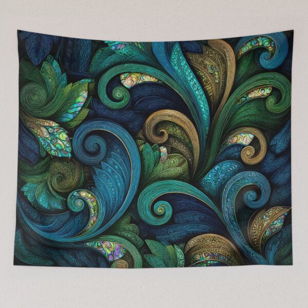 Item preview, New Zealand Māori Paua Pattern Koru Design 491 designed and sold by GrinGalore.