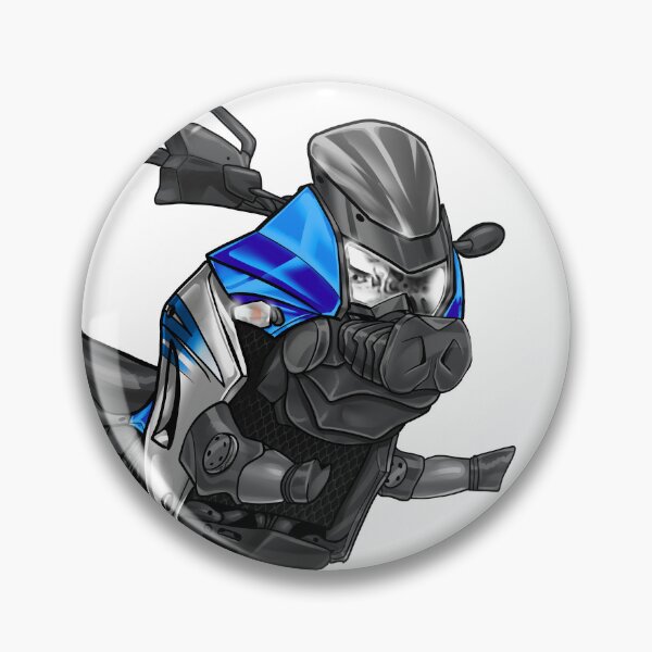Item preview, Kawasaki KLR650 2011 (Candy Plasma Blue & Galaxy Silver) for Motorcycle Riders designed and sold by MotoApparelHub.
