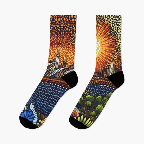 Item preview, Aboriginal Inspired Dot Art - Beautiful Sydney City designed and sold by GrinGalore.