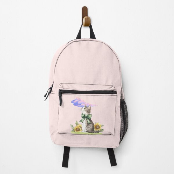 Item preview, Vintage Cat with Sunflowers | Botanical Watercolor Illustration designed and sold by Plantinum.