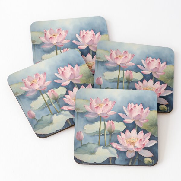Item preview, Pink Lotus Elegant  Romantic  Pastel Colors,   Flowers Lotus Watercolor designed and sold by KolorellaS.