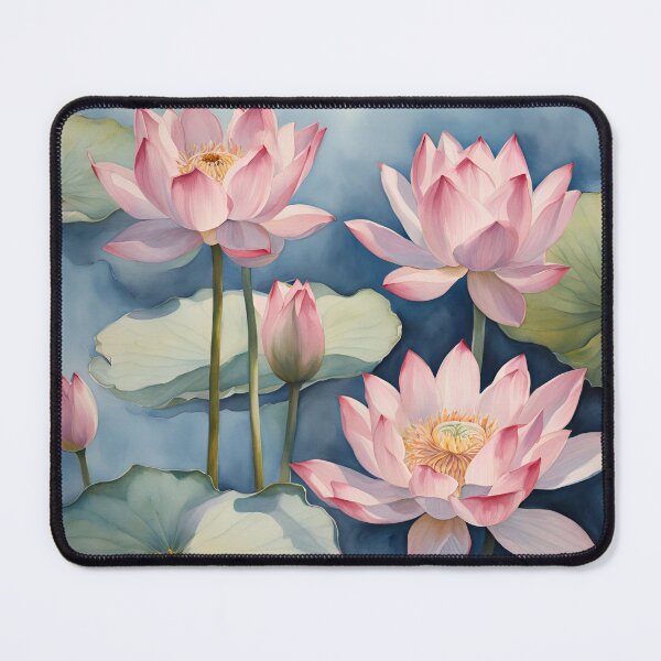 Item preview, Pink Lotus Elegant Romantic Pastel Colors, Flowers Lotus Watercolor designed and sold by KolorellaS.