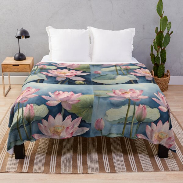 Item preview, Pink Lotus Elegant  Romantic  Pastel Colors,   Flowers Lotus Watercolor designed and sold by KolorellaS.