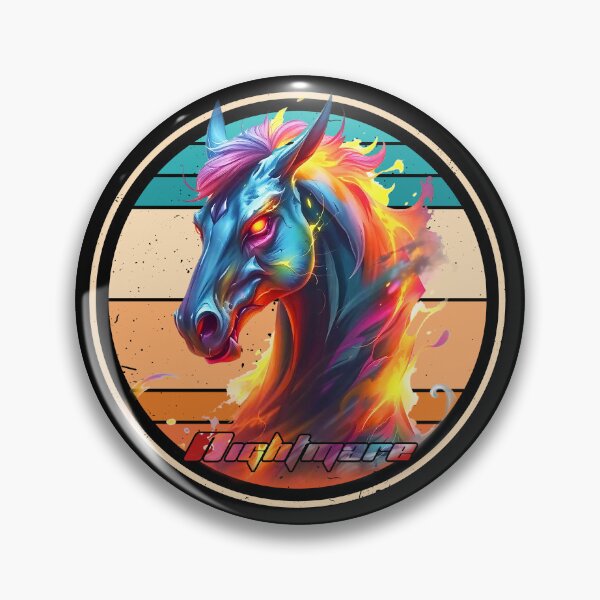 Item preview, mystical demon horse - Rainbow colors - Nightmare designed and sold by Bukhisz.
