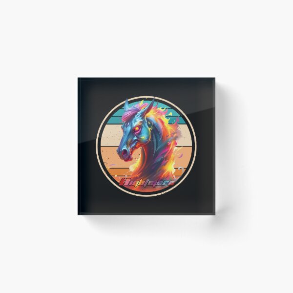 Item preview, mystical demon horse - Rainbow colors - Nightmare designed and sold by Bukhisz.