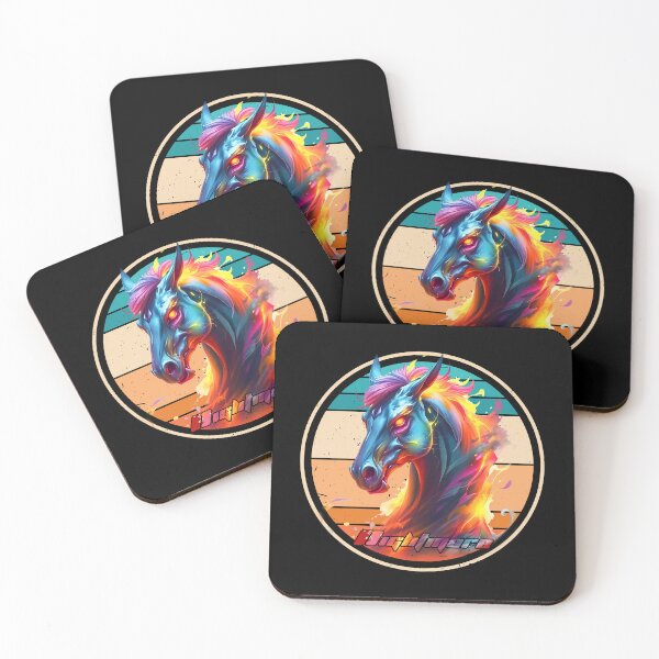 Item preview, mystical demon horse - Rainbow colors - Nightmare designed and sold by Bukhisz.