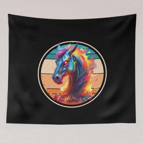 Item preview, mystical demon horse - Rainbow colors - Nightmare designed and sold by Bukhisz.