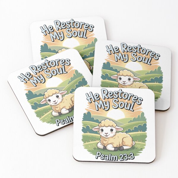 Item preview, He Restores My Soul – Psalm 23:3 designed and sold by GENX-AUTISM-DAD.