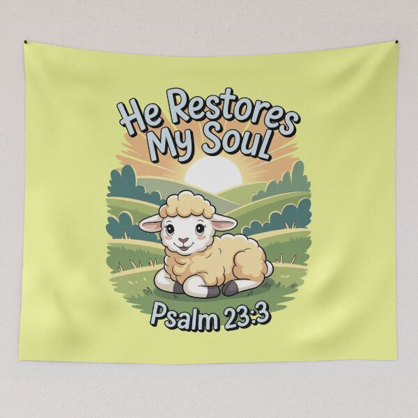 Item preview, He Restores My Soul – Psalm 23:3 designed and sold by GENX-AUTISM-DAD.