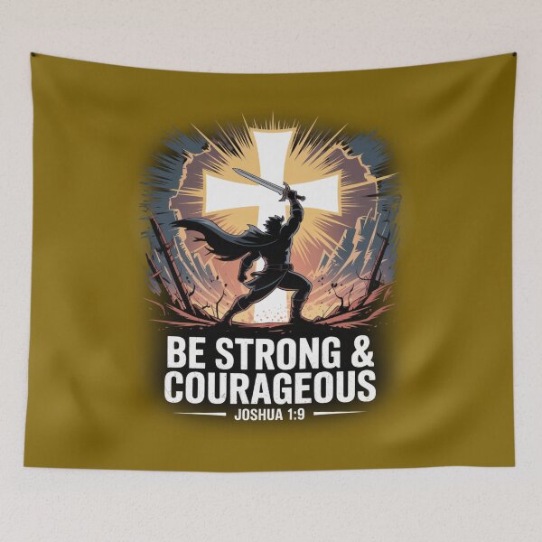 Item preview, Be Strong & Courageous – Joshua 1:9 designed and sold by GENX-AUTISM-DAD.