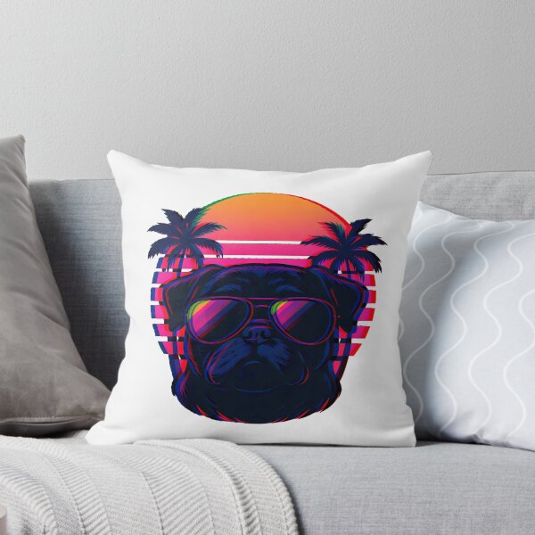 Item preview, Cool Pug Retro Vaporwave Sunset designed and sold by Dago345.