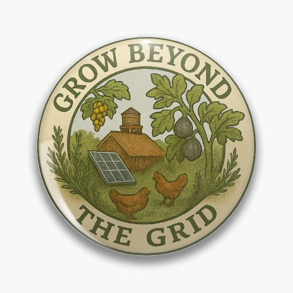 Item preview, Grow Beyond the Grid – Tough Kraut Off-Grid Homestead Emblem designed and sold by ToughKraut.