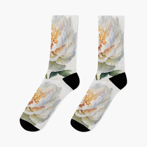 Item preview,  White Peony  Elegant  Romantic  Pastel Colors,   Flowers Peony Watercolor designed and sold by KolorellaS.