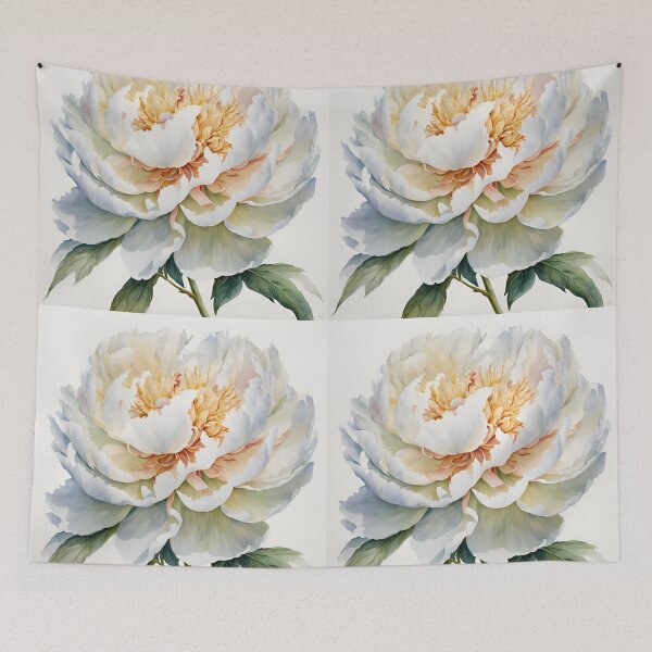 Item preview,  White Peony  Elegant  Romantic  Pastel Colors,   Flowers Peony Watercolor designed and sold by KolorellaS.