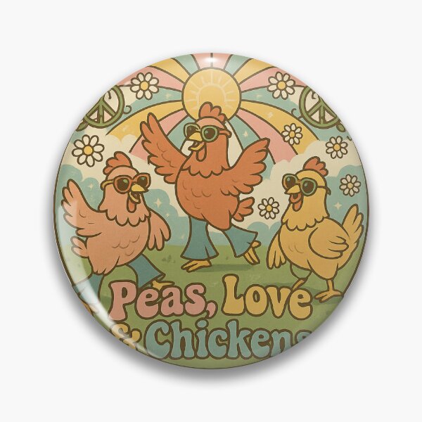 Item preview, Peas, Love & Chickens – Tough Kraut Retro Homestead Vibes designed and sold by ToughKraut.