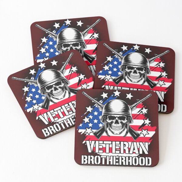 Item preview, Veteran Brotherhood – Skull and Rifles Military Design designed and sold by GENX-AUTISM-DAD.