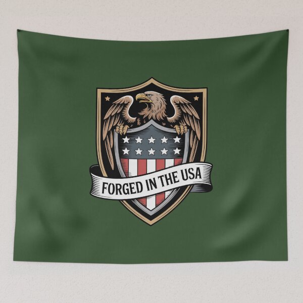 Item preview, Forged Eagle Crest – Patriotic Insignia designed and sold by GENX-AUTISM-DAD.