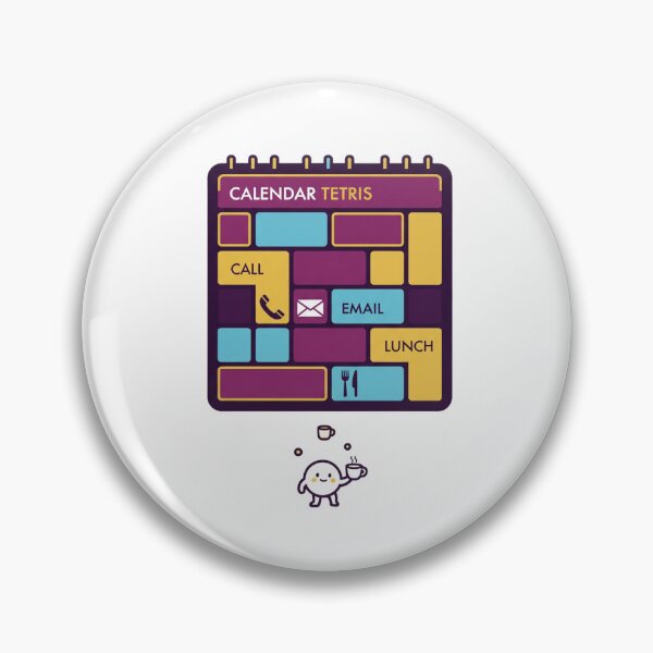 Item preview, Calendar Tetris Sticker | Funny Back-to-Back Meetings & WFH Humor designed and sold by Mojo Creations Studio.