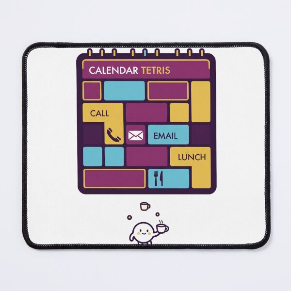 Item preview, Calendar Tetris Sticker | Funny Back-to-Back Meetings & WFH Humor designed and sold by Mojo Creations Studio.